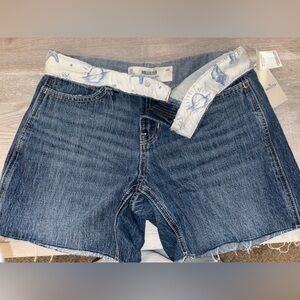 Hollister Women's Dark Blue Denim Shorts